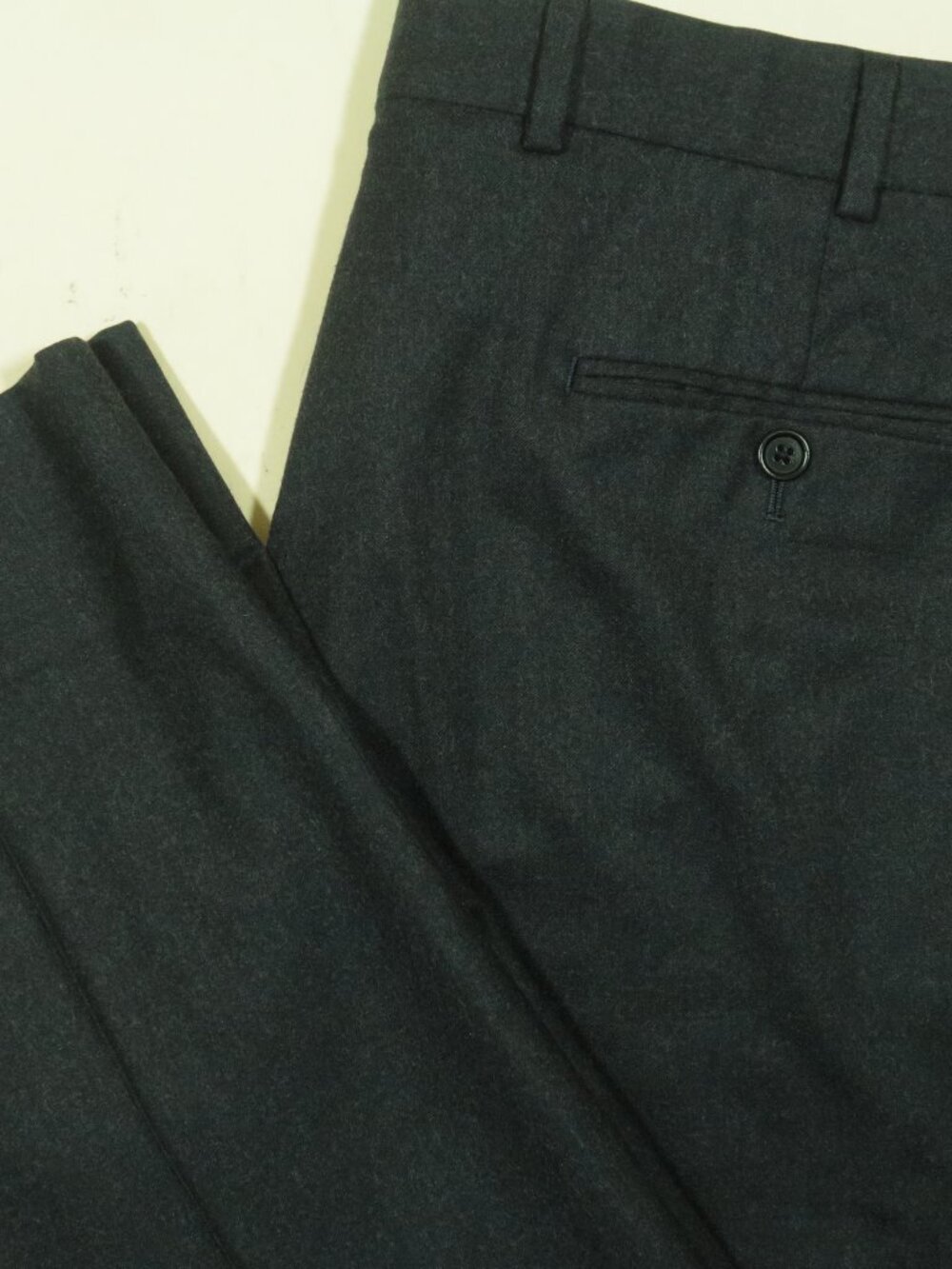 Brooks Brothers Regent Flannel Wool Dress Pants Mens 36 Charcoal Gray New